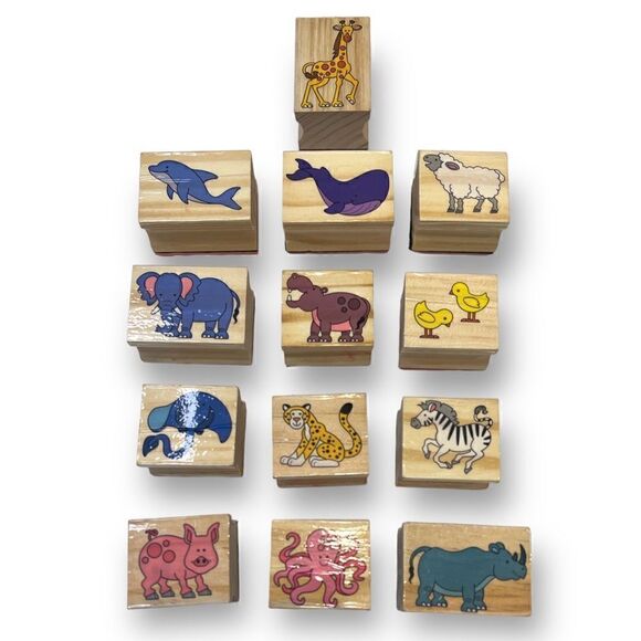 Animal  Rubber Stamps 13 Lot - Picture 2 of 6